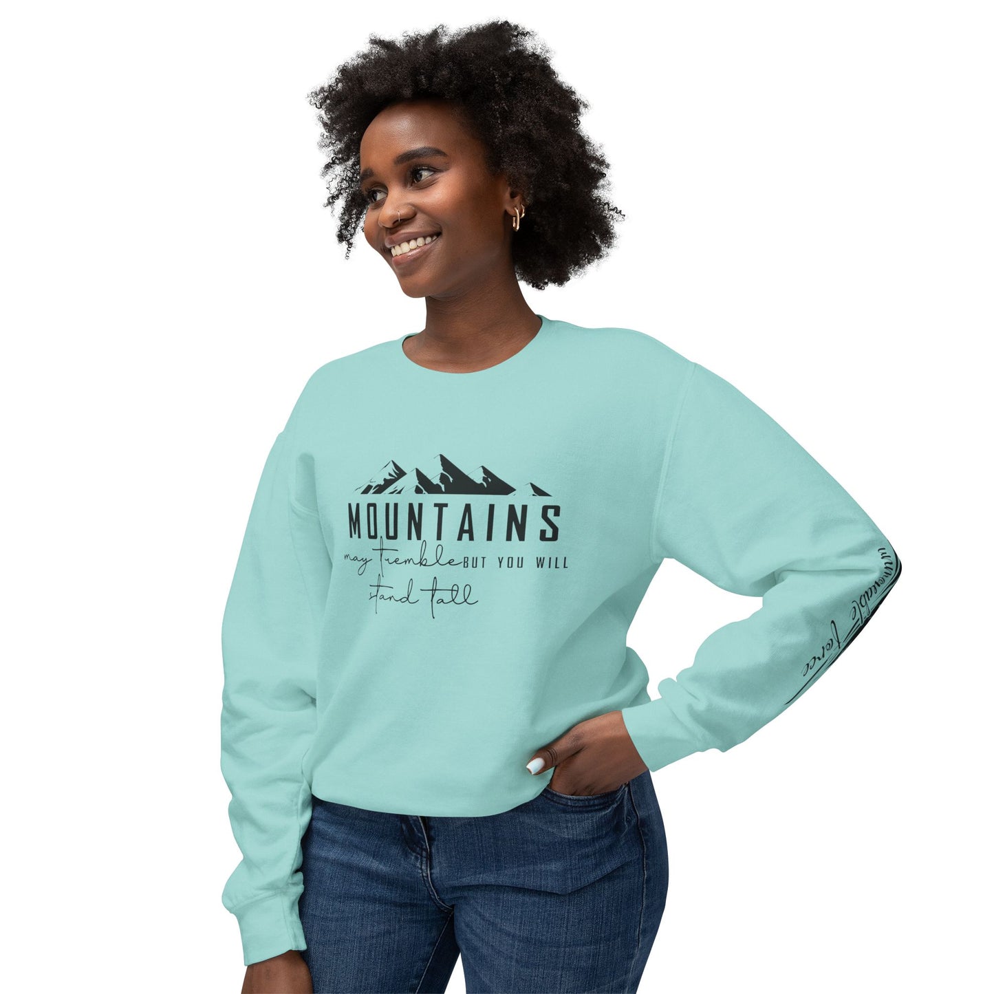 Mountain Adventure Unisex Lightweight Crewneck Sweatshirt, Nature Lover Gift, Outdoor Apparel, Hiking Clothing, Cozy Everyday Wear