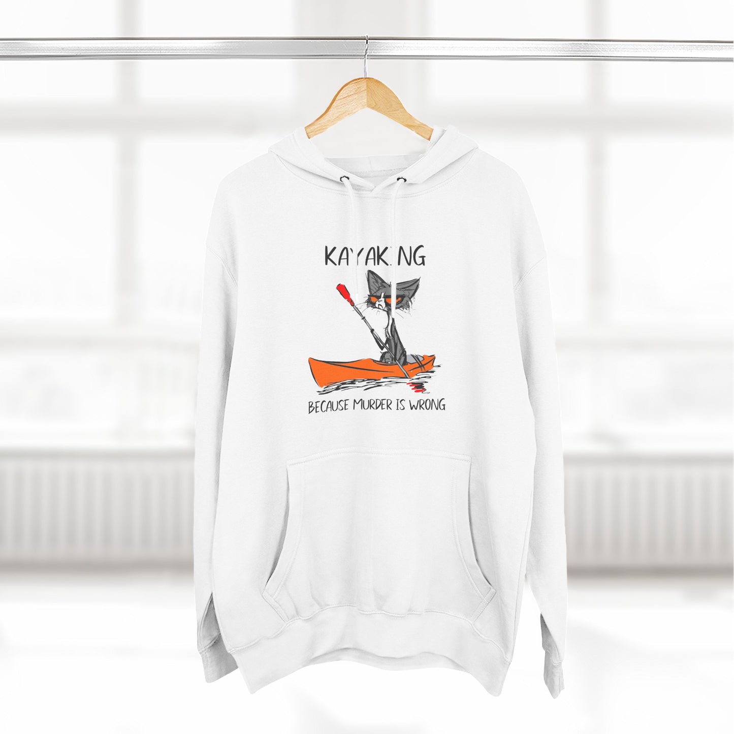 Kayaking is better than murder Fleece Hoodie
