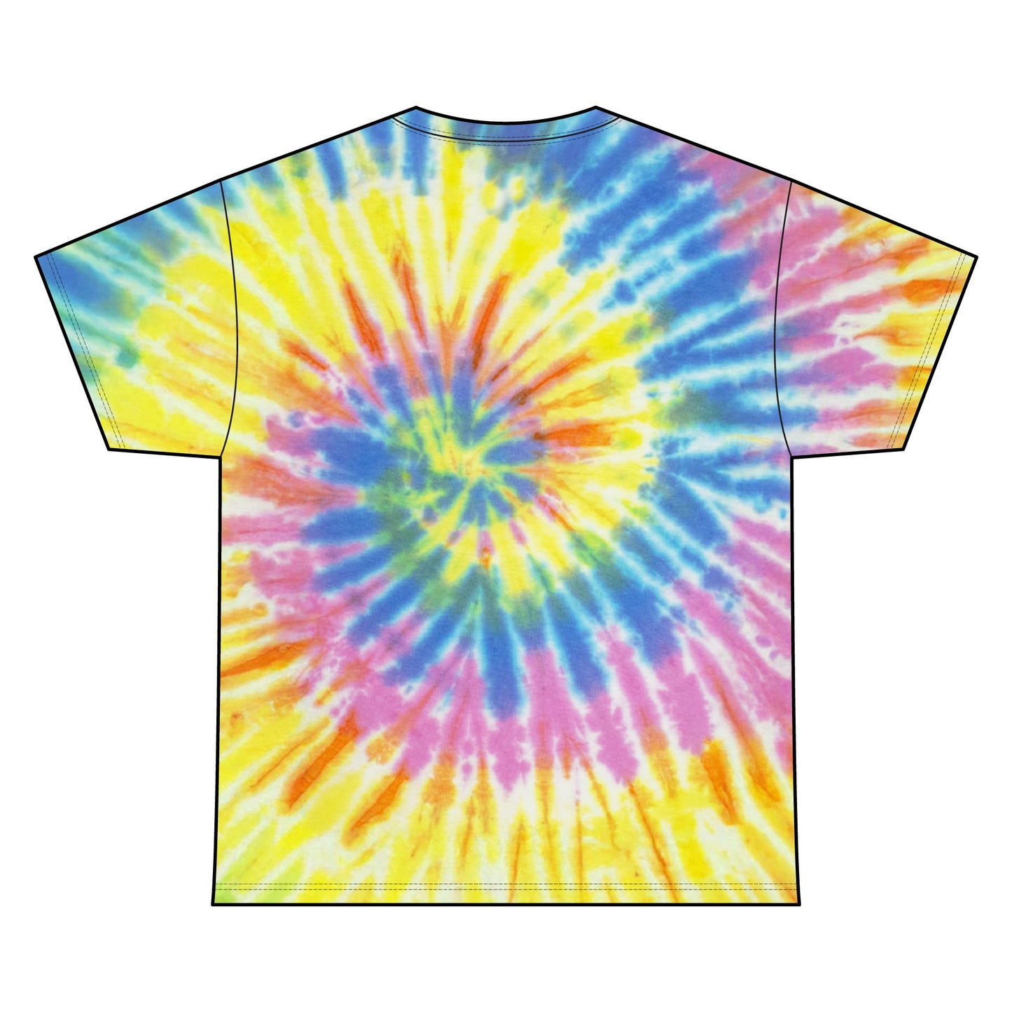 Retro Alien and Bigfoot Tie Dye Tee, Fun Unisex T-Shirt, Festival Wear, Unique Gift, Graphic Cotton Shirt, Summer Style