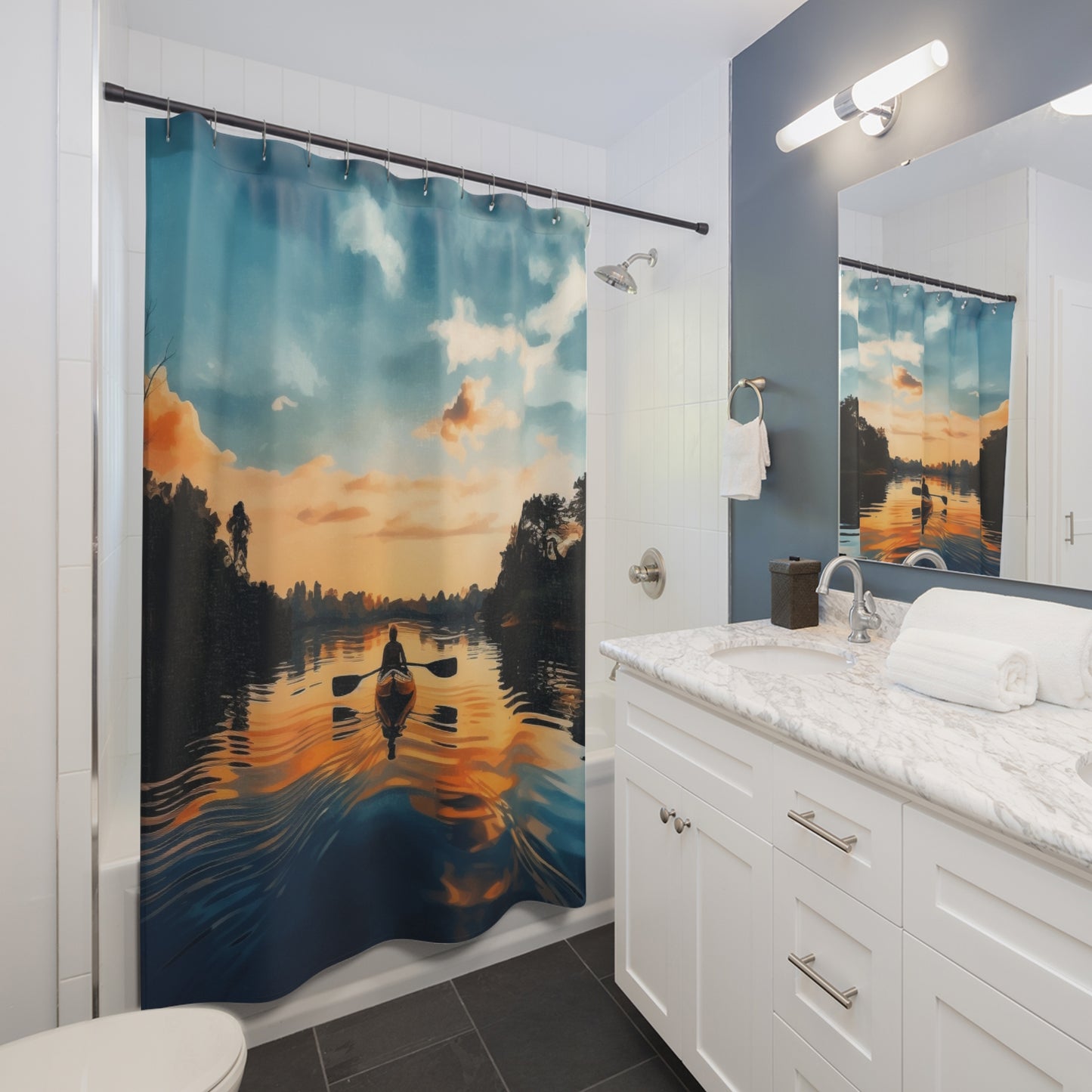 Serene Sunset Shower Curtain