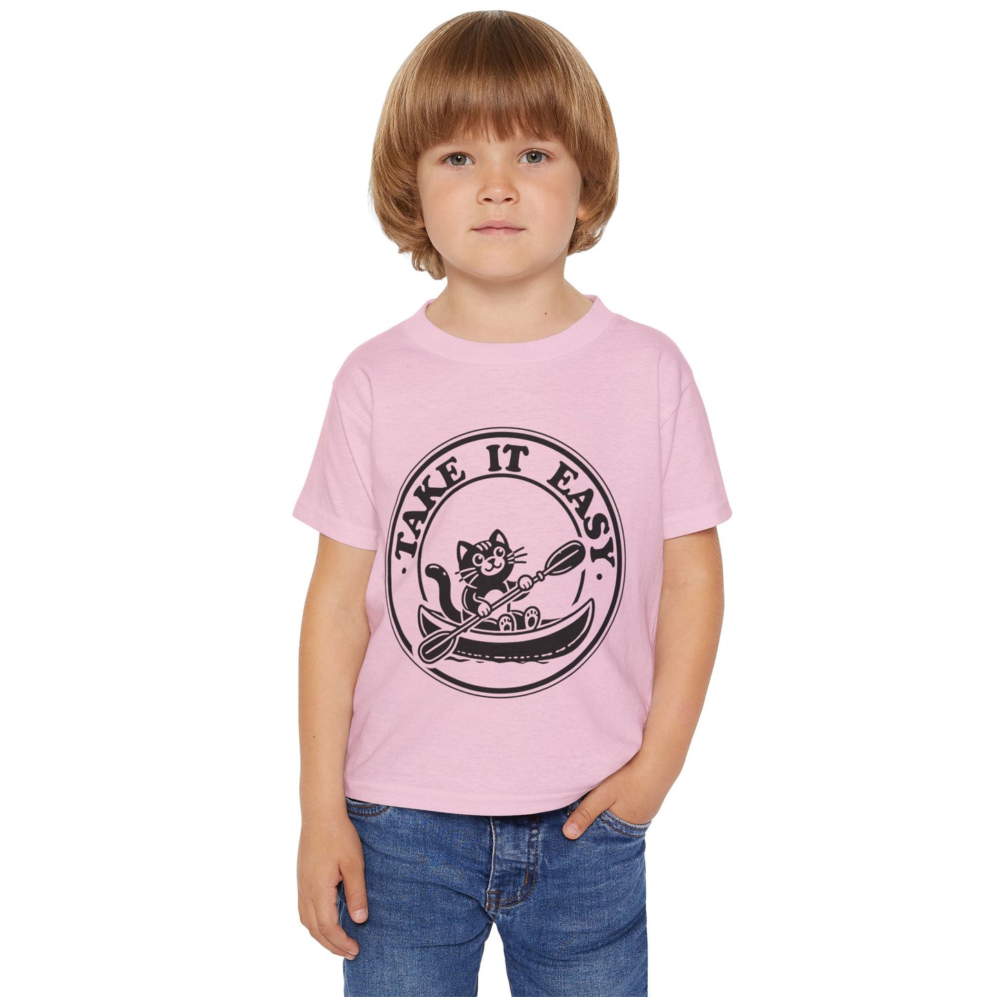 Playful Kayaking Cat Toddler T-shirt
