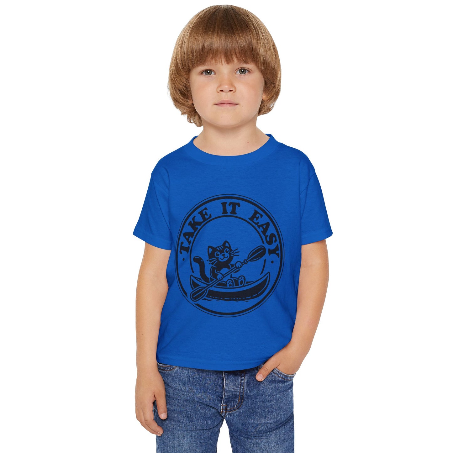 Playful Kayaking Cat Toddler T-shirt