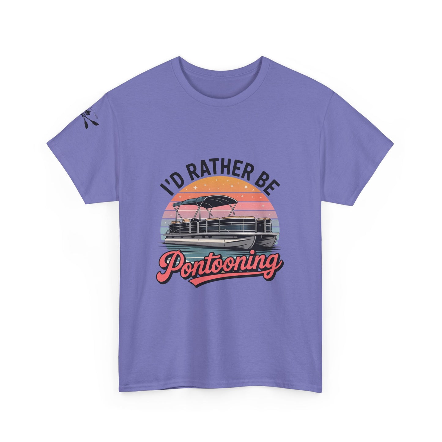 I'd rather be Pontooning t-shirt