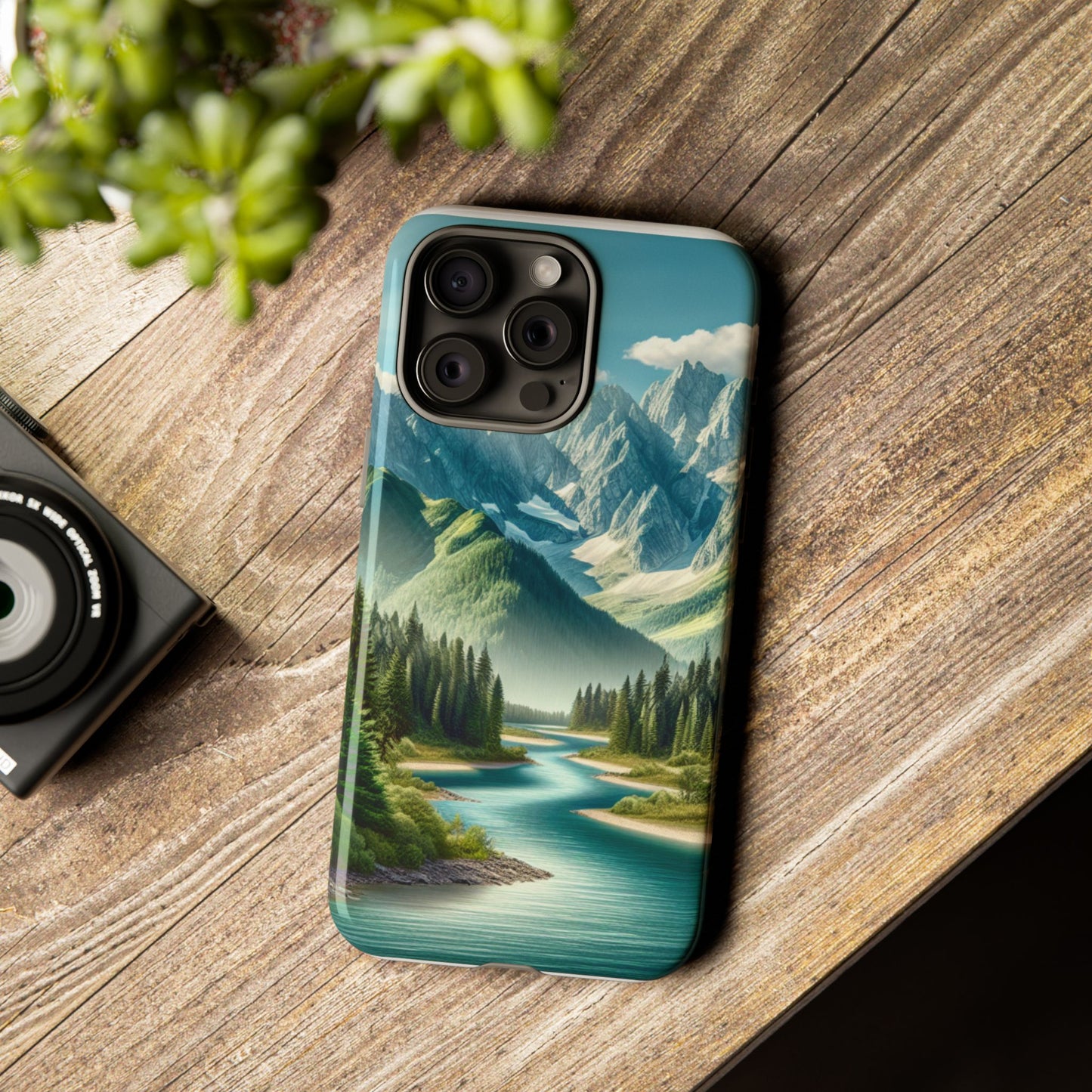 Mountain Landscape Phone Case, Tough Cases for Nature Lovers, Eco-Friendly Phone Cover, Gifts for Adventurers, Scenic Phone Accessories
