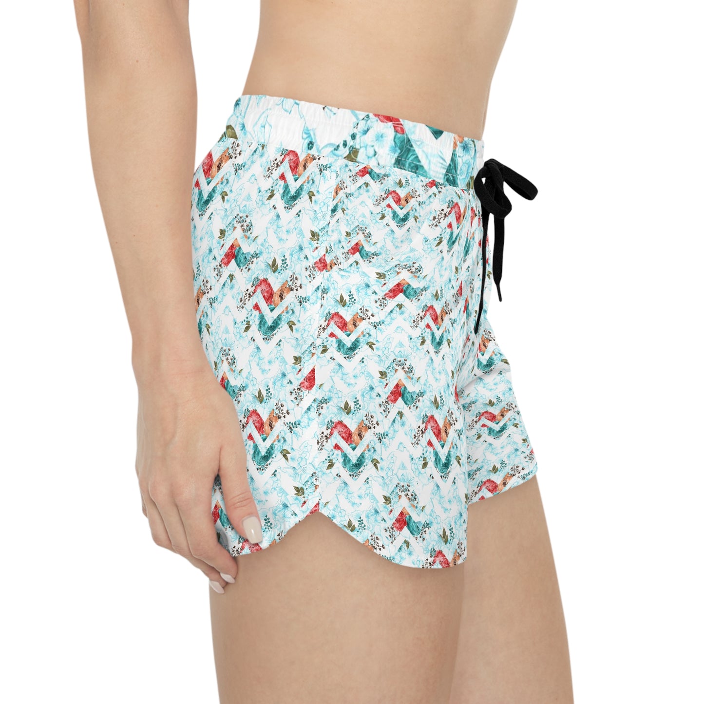 Bohemian Women's Casual Shorts, Summer Beachwear, Lounge Shorts, Vacation Outfit, Floral Printed Shorts