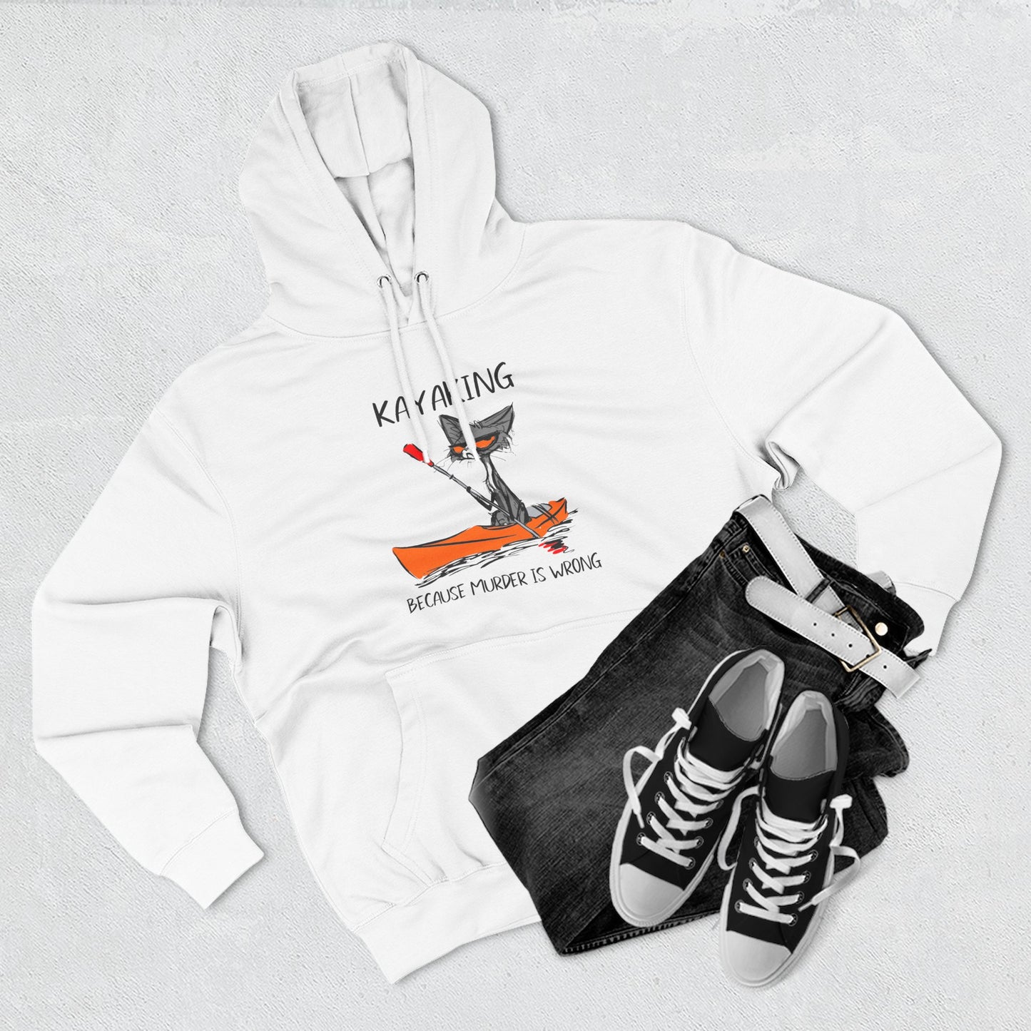Kayaking is better than murder Fleece Hoodie