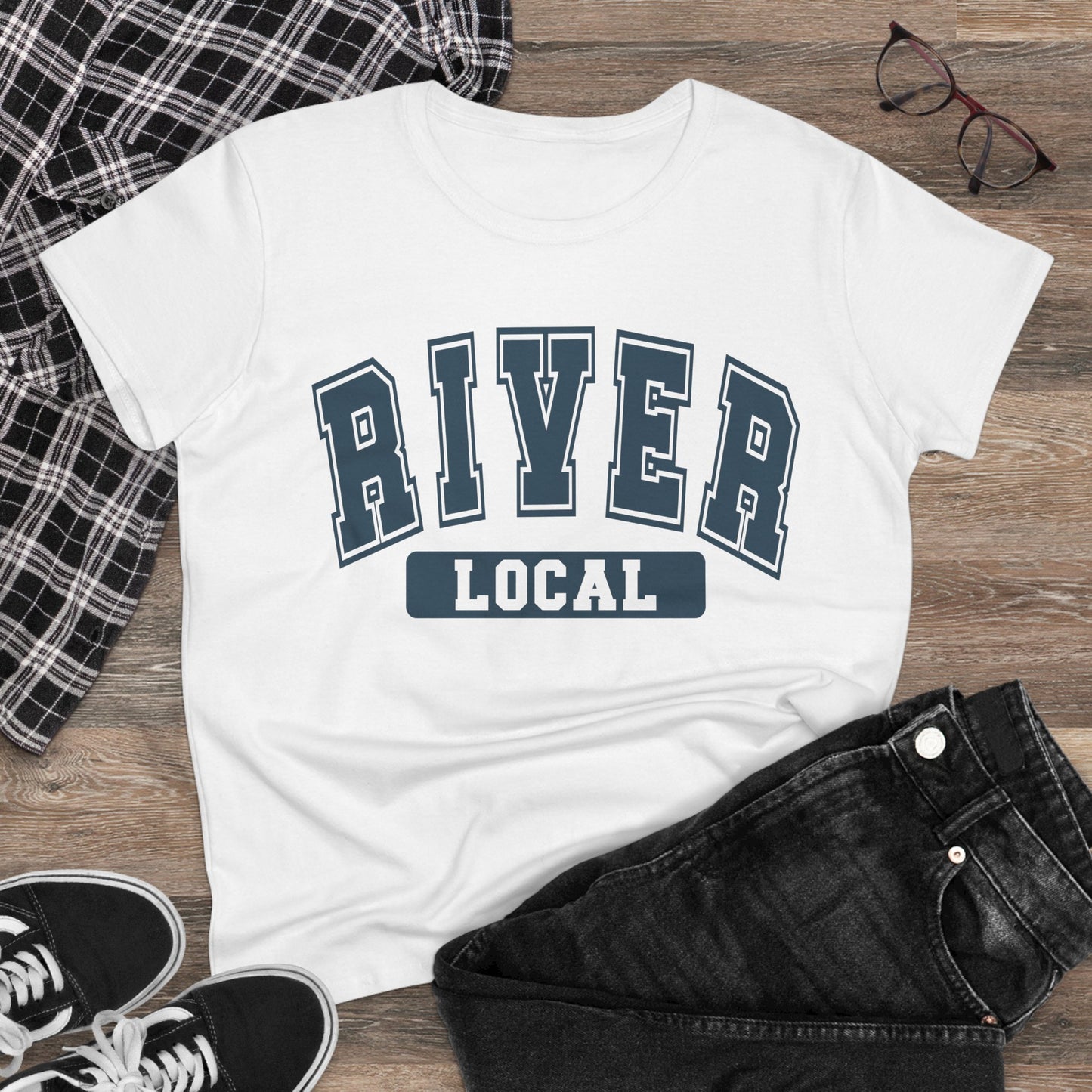 River Local Women's Tee - Casual Cotton Shirt, Gift for Friends, Summer Outfit, Travel Tee, Weekend Vibes