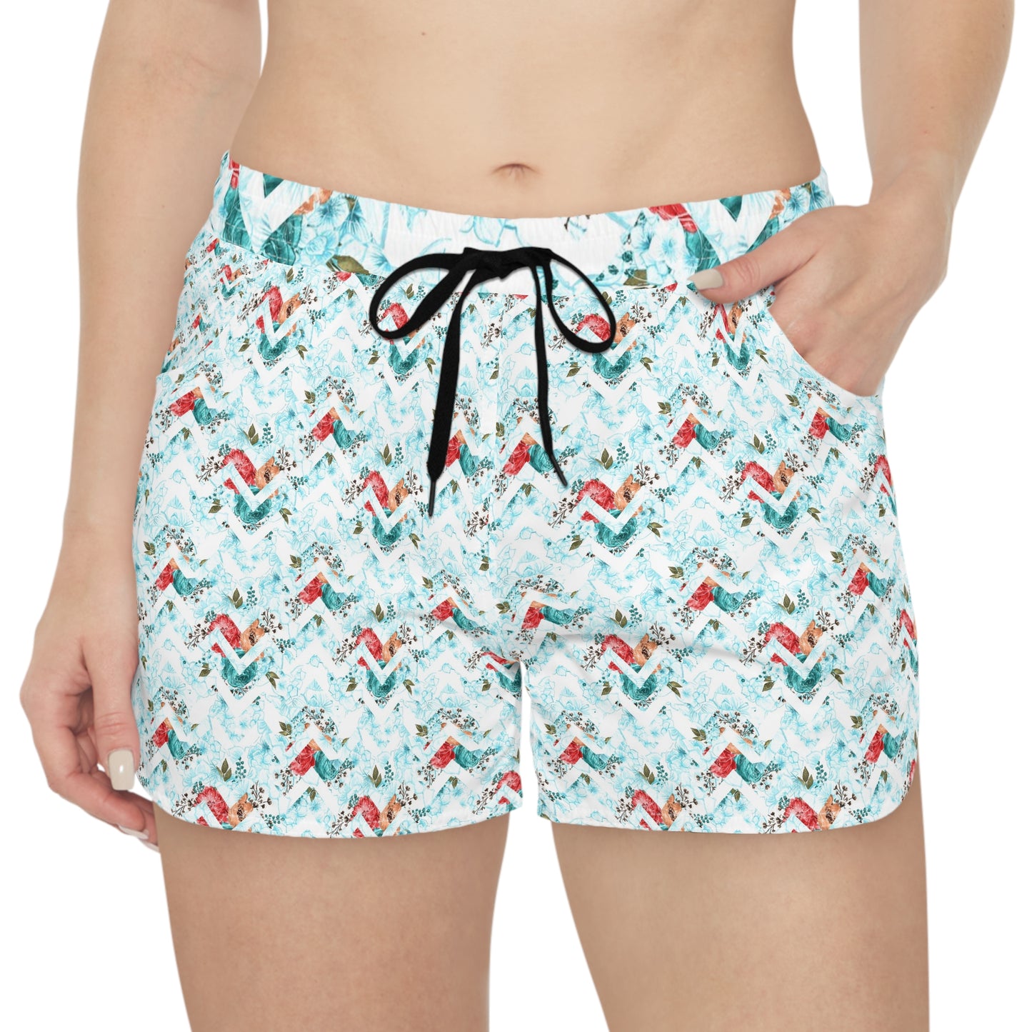 Bohemian Women's Casual Shorts, Summer Beachwear, Lounge Shorts, Vacation Outfit, Floral Printed Shorts