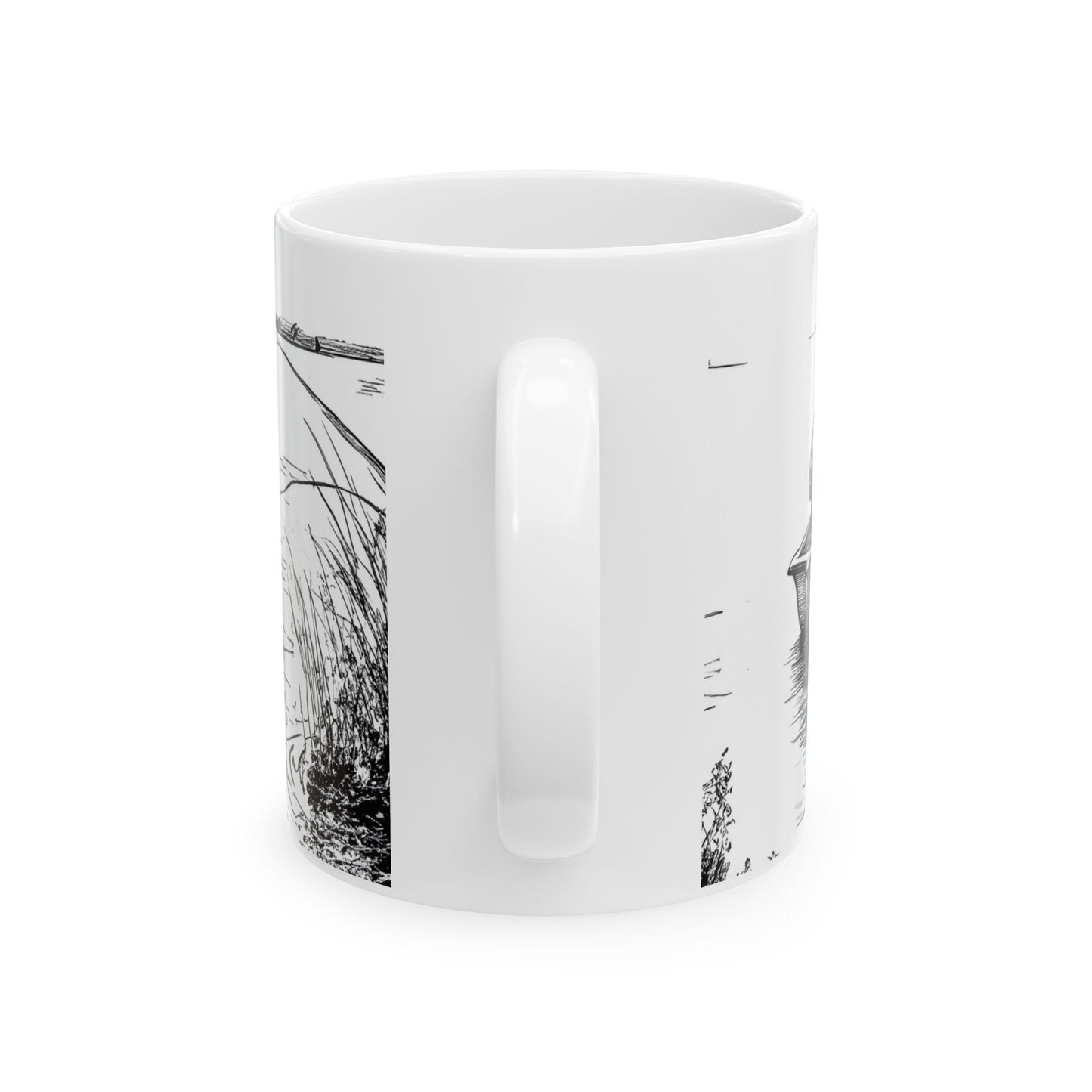 Fishing Time Ceramic Mug - Perfect for Outdoor Enthusiasts, Birthday, Father's Day Gift, Fishing Lovers, Coffee Mug