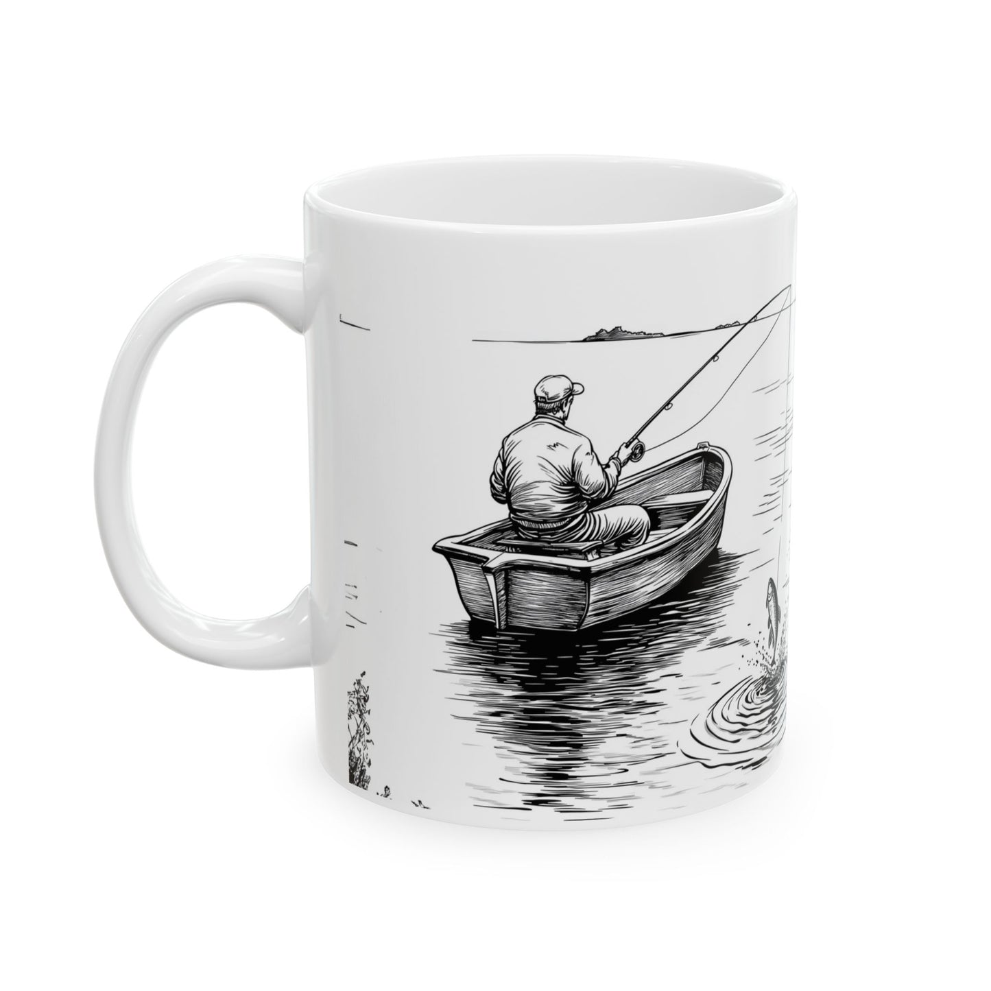 Fishing Time Ceramic Mug - Perfect for Outdoor Enthusiasts, Birthday, Father's Day Gift, Fishing Lovers, Coffee Mug