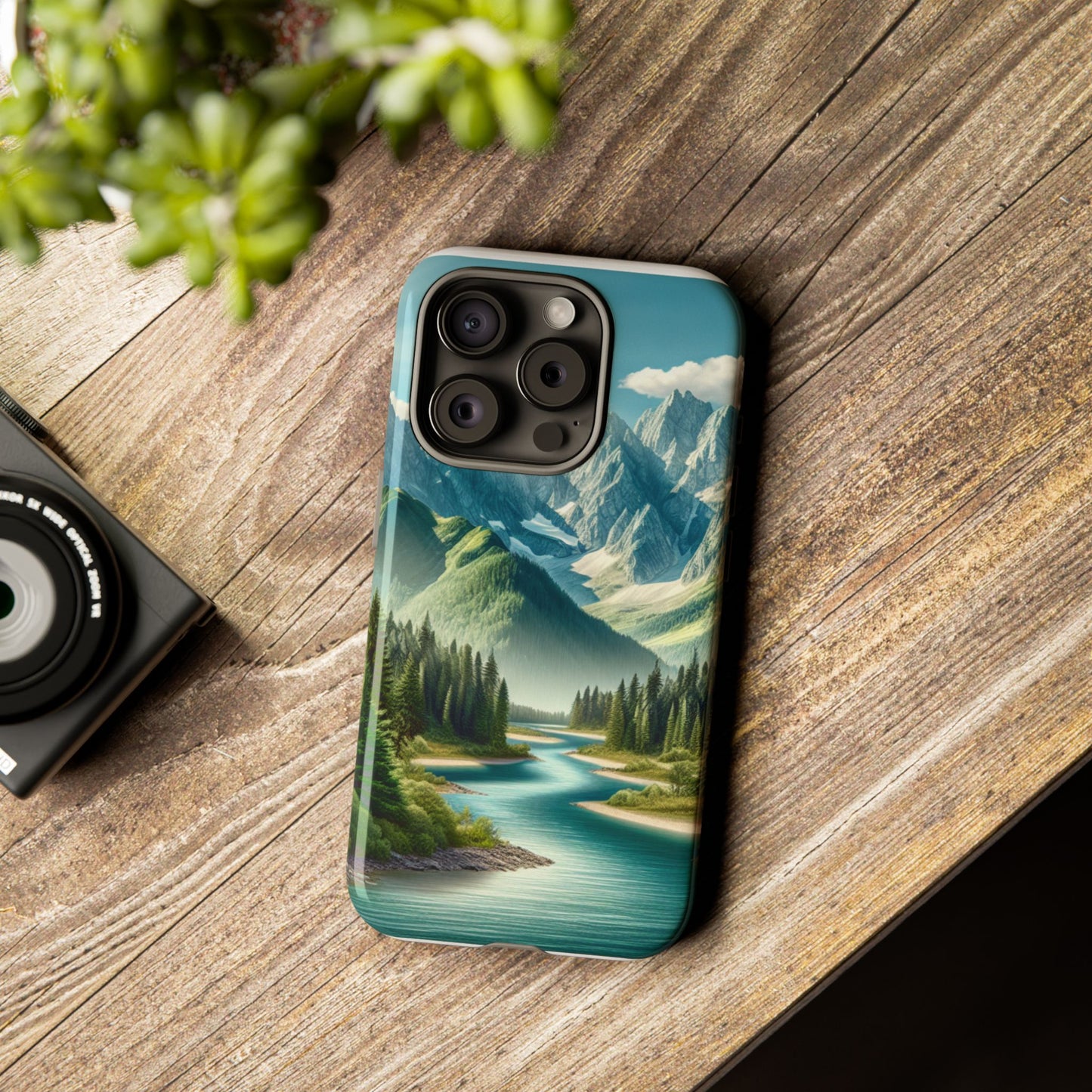 Mountain Landscape Phone Case, Tough Cases for Nature Lovers, Eco-Friendly Phone Cover, Gifts for Adventurers, Scenic Phone Accessories