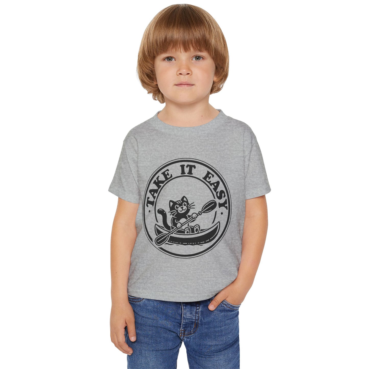 Playful Kayaking Cat Toddler T-shirt