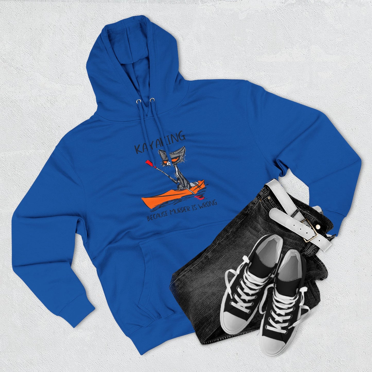 Kayaking is better than murder Fleece Hoodie