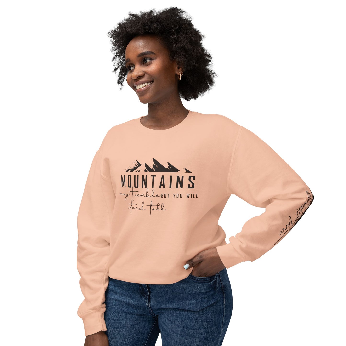 Mountain Adventure Unisex Lightweight Crewneck Sweatshirt, Nature Lover Gift, Outdoor Apparel, Hiking Clothing, Cozy Everyday Wear