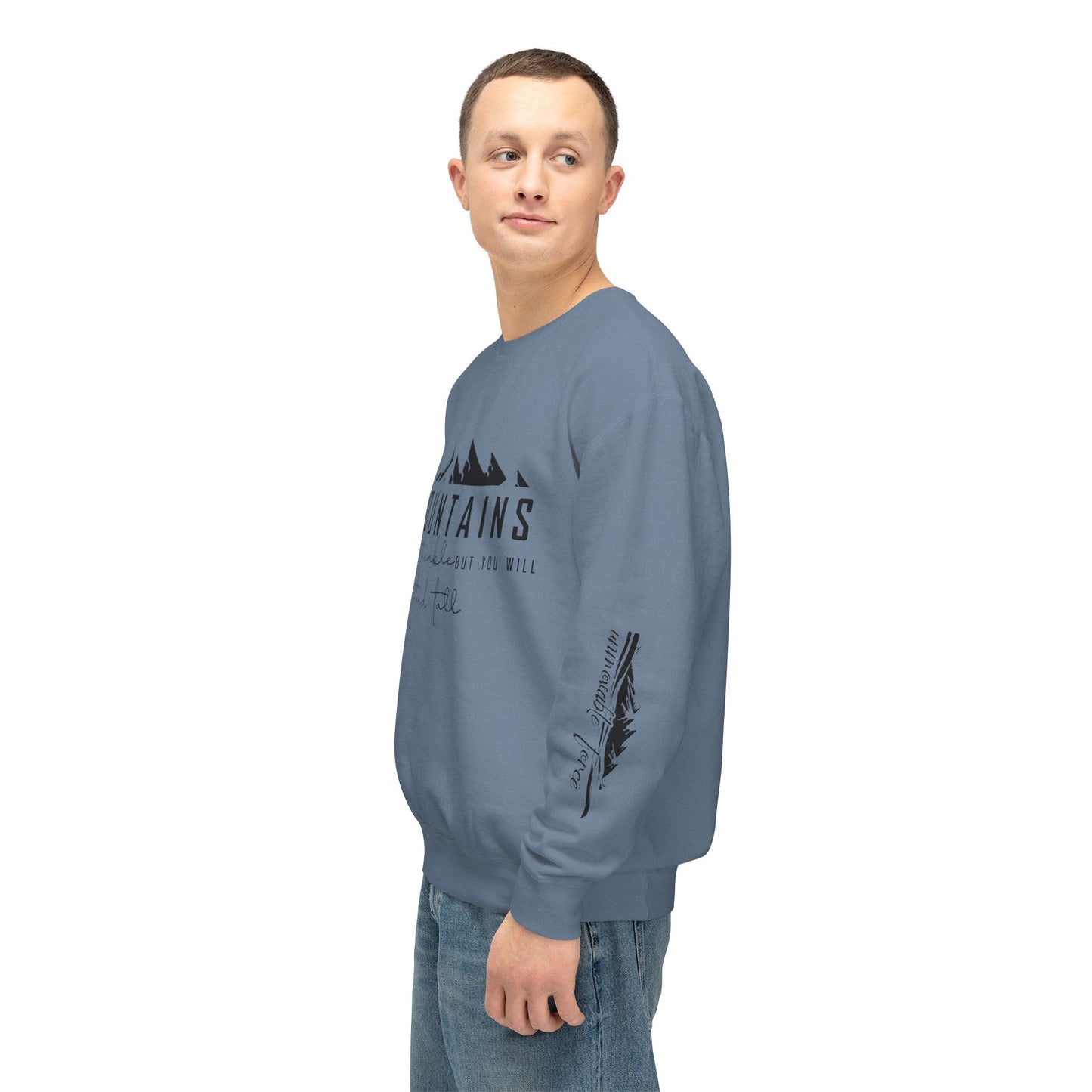 Mountain Adventure Unisex Lightweight Crewneck Sweatshirt, Nature Lover Gift, Outdoor Apparel, Hiking Clothing, Cozy Everyday Wear