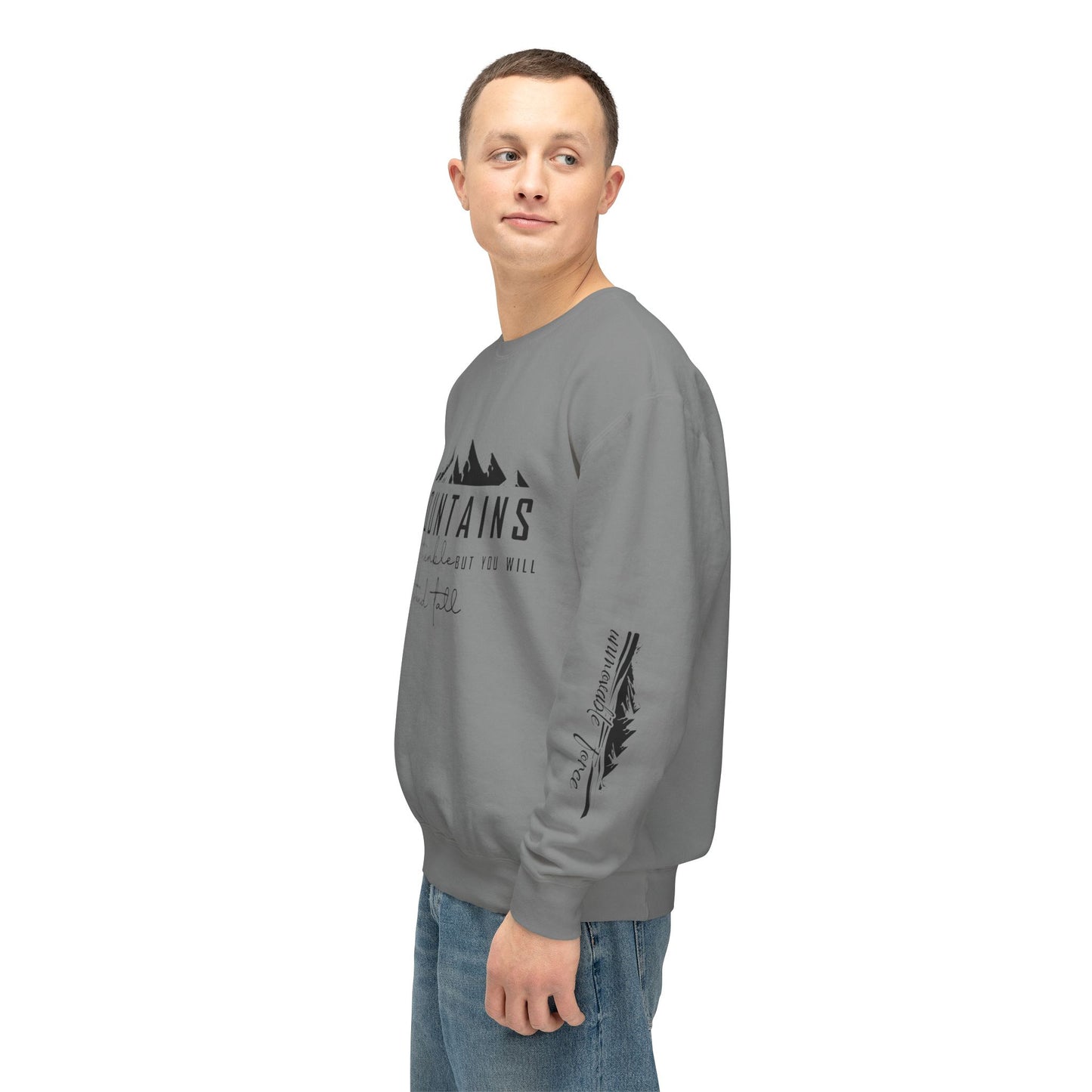 Mountain Adventure Unisex Lightweight Crewneck Sweatshirt, Nature Lover Gift, Outdoor Apparel, Hiking Clothing, Cozy Everyday Wear
