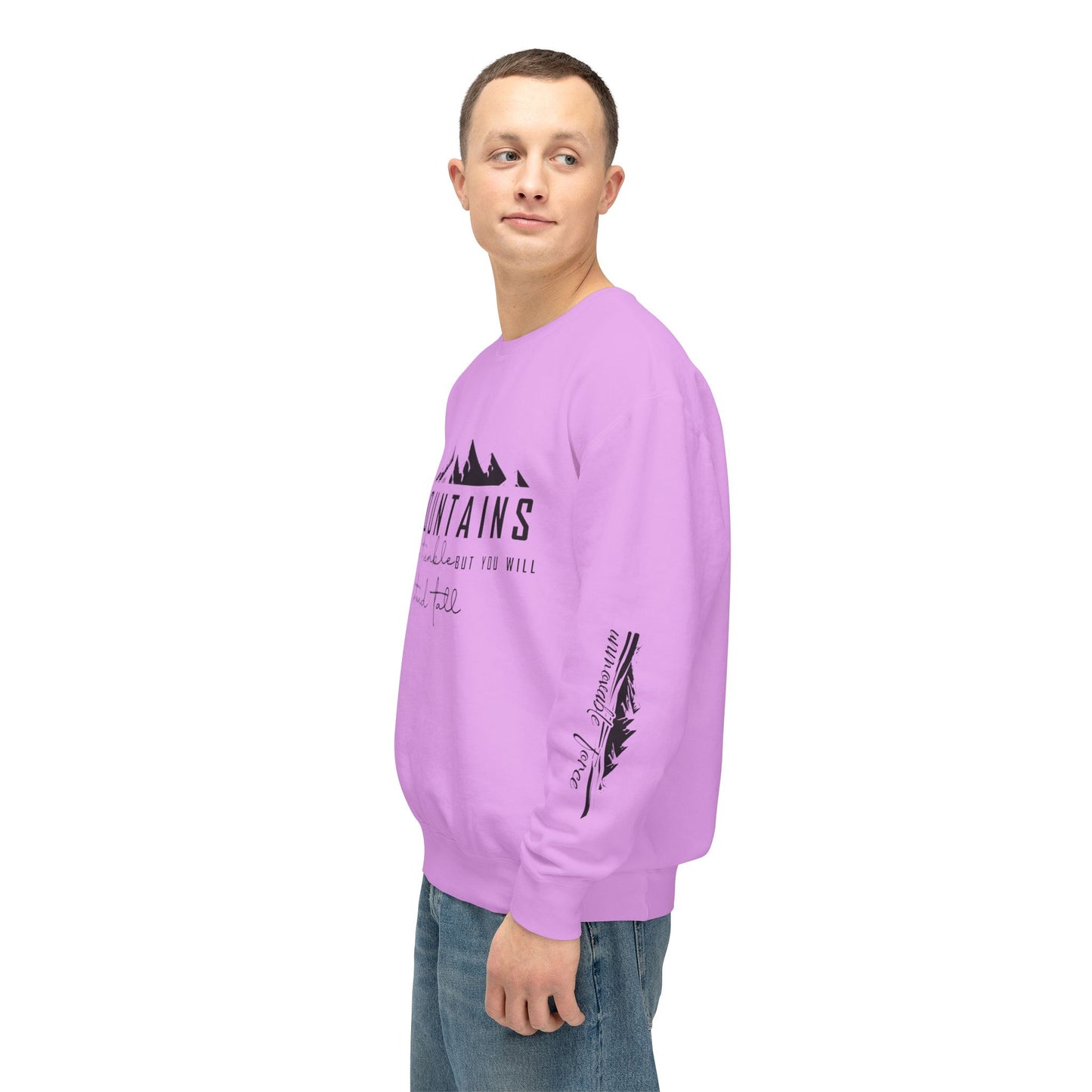 Mountain Adventure Unisex Lightweight Crewneck Sweatshirt, Nature Lover Gift, Outdoor Apparel, Hiking Clothing, Cozy Everyday Wear