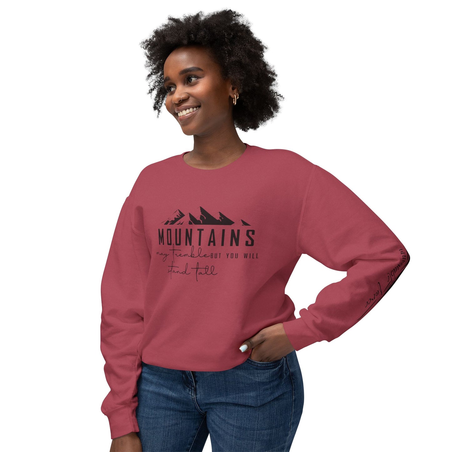 Mountain Adventure Unisex Lightweight Crewneck Sweatshirt, Nature Lover Gift, Outdoor Apparel, Hiking Clothing, Cozy Everyday Wear
