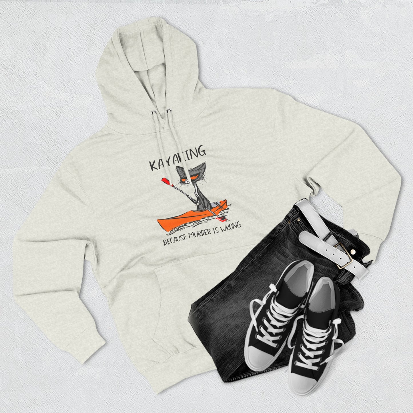 Kayaking is better than murder Fleece Hoodie