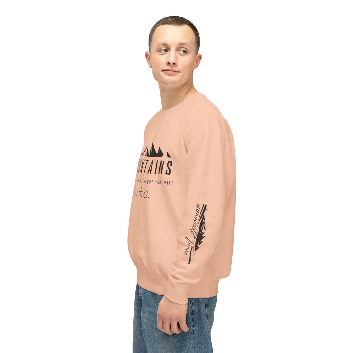 Mountain Adventure Unisex Lightweight Crewneck Sweatshirt, Nature Lover Gift, Outdoor Apparel, Hiking Clothing, Cozy Everyday Wear