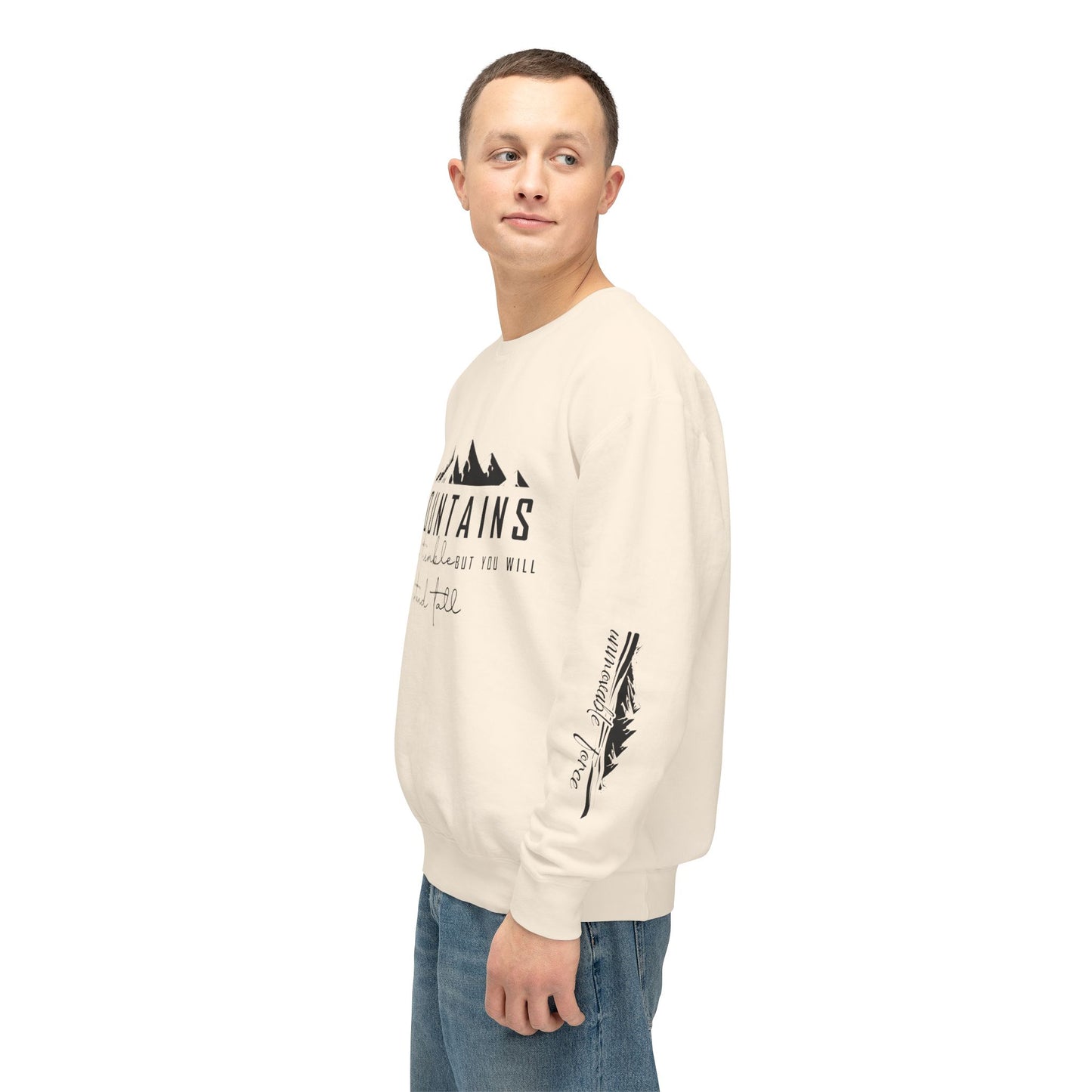 Mountain Adventure Unisex Lightweight Crewneck Sweatshirt, Nature Lover Gift, Outdoor Apparel, Hiking Clothing, Cozy Everyday Wear