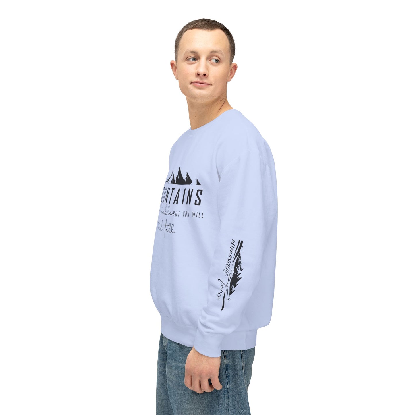 Mountain Adventure Unisex Lightweight Crewneck Sweatshirt, Nature Lover Gift, Outdoor Apparel, Hiking Clothing, Cozy Everyday Wear