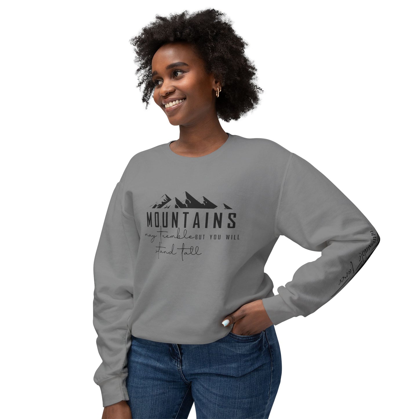 Mountain Adventure Unisex Lightweight Crewneck Sweatshirt, Nature Lover Gift, Outdoor Apparel, Hiking Clothing, Cozy Everyday Wear