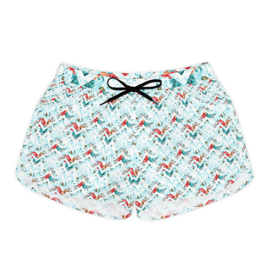 Bohemian Women's Casual Shorts, Summer Beachwear, Lounge Shorts, Vacation Outfit, Floral Printed Shorts