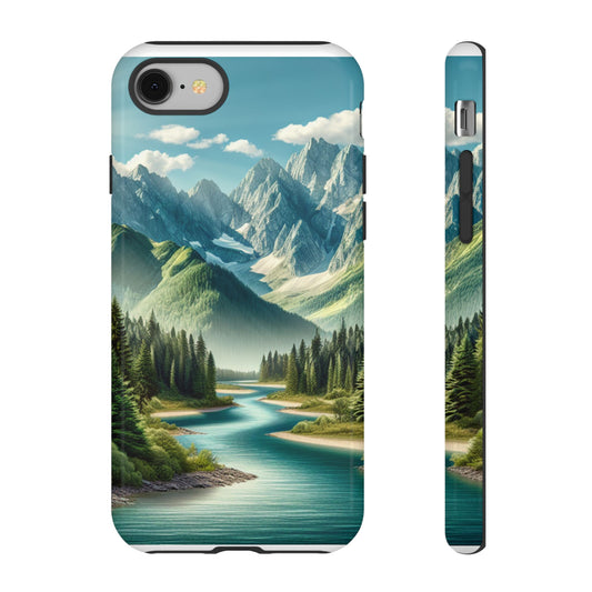 Mountain Landscape Phone Case, Tough Cases for Nature Lovers, Eco-Friendly Phone Cover, Gifts for Adventurers, Scenic Phone Accessories