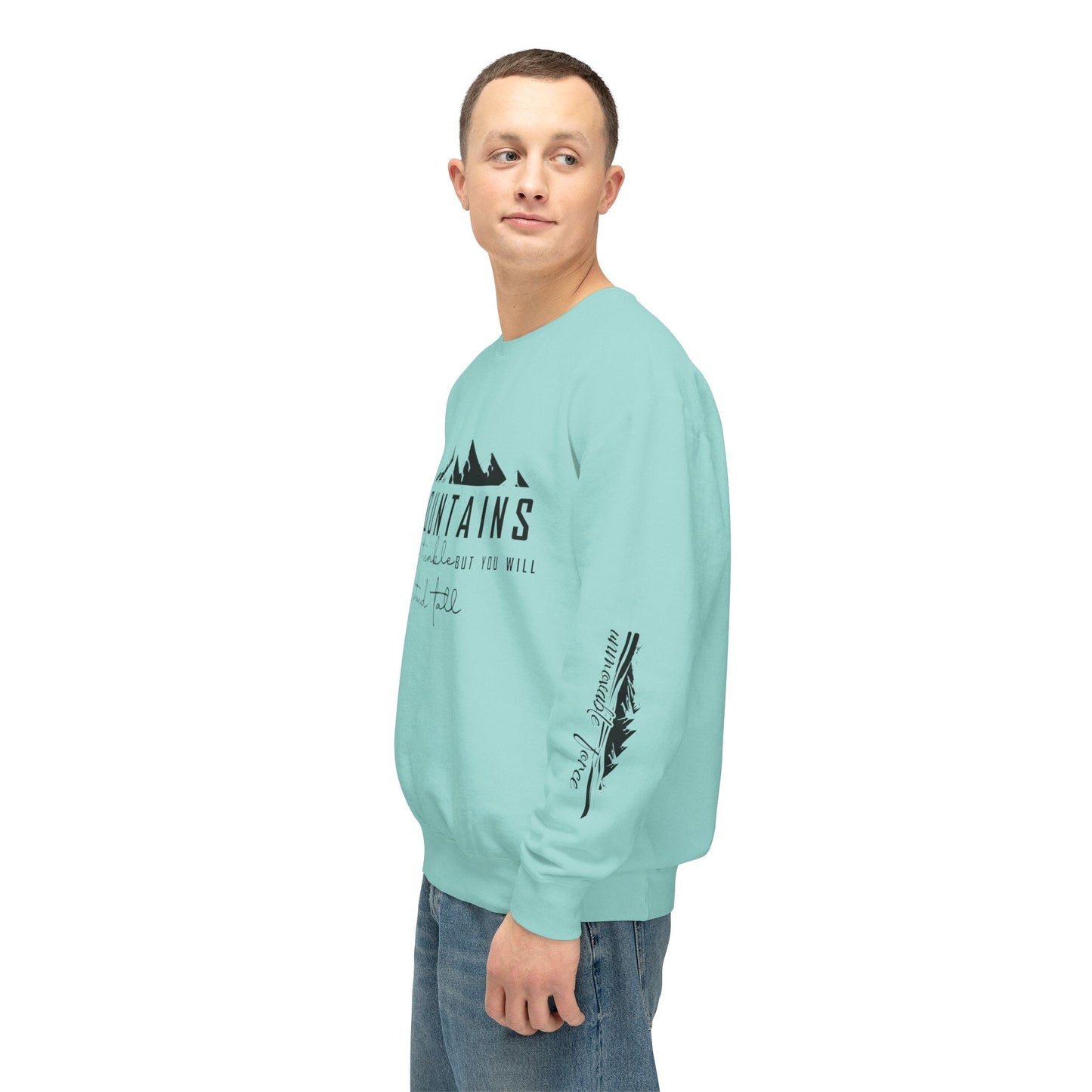 Mountain Adventure Unisex Lightweight Crewneck Sweatshirt, Nature Lover Gift, Outdoor Apparel, Hiking Clothing, Cozy Everyday Wear